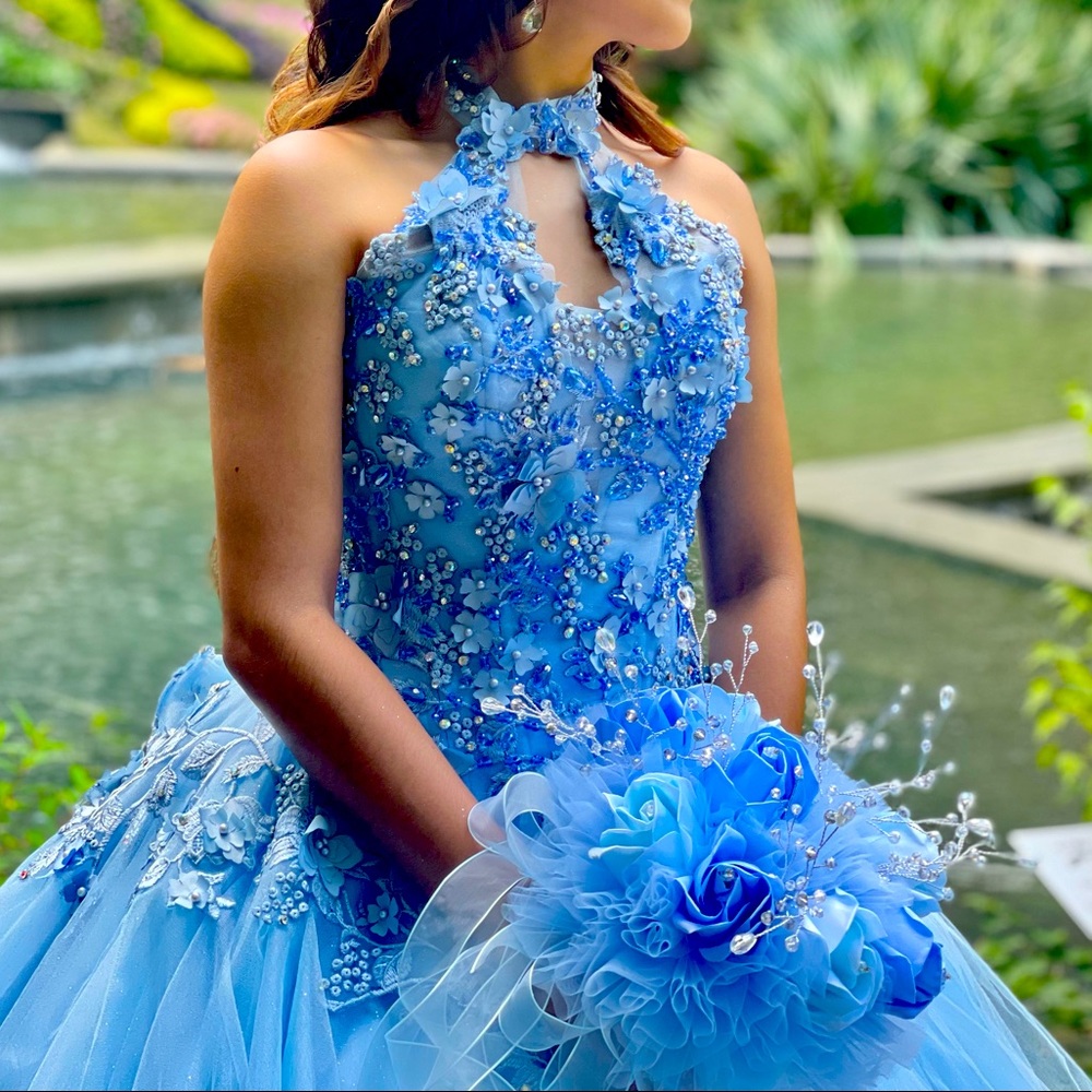 Quinceañera/Sweet Sixteen Dress - BAHAMA Blue - LIGHT - PRINCESS